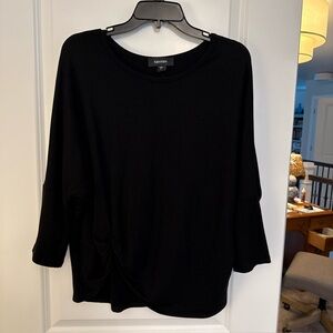 Karen Kane Sweater Women Large Black  3/4 Sleeve Round Neck Pullover